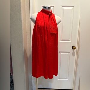 Mango Vibrant Red Halter dress